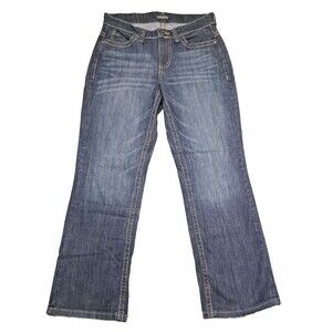 Cabela's Jeans Womens Sz 10 Straight Leg Denim Blue Stretch Distressed Regular